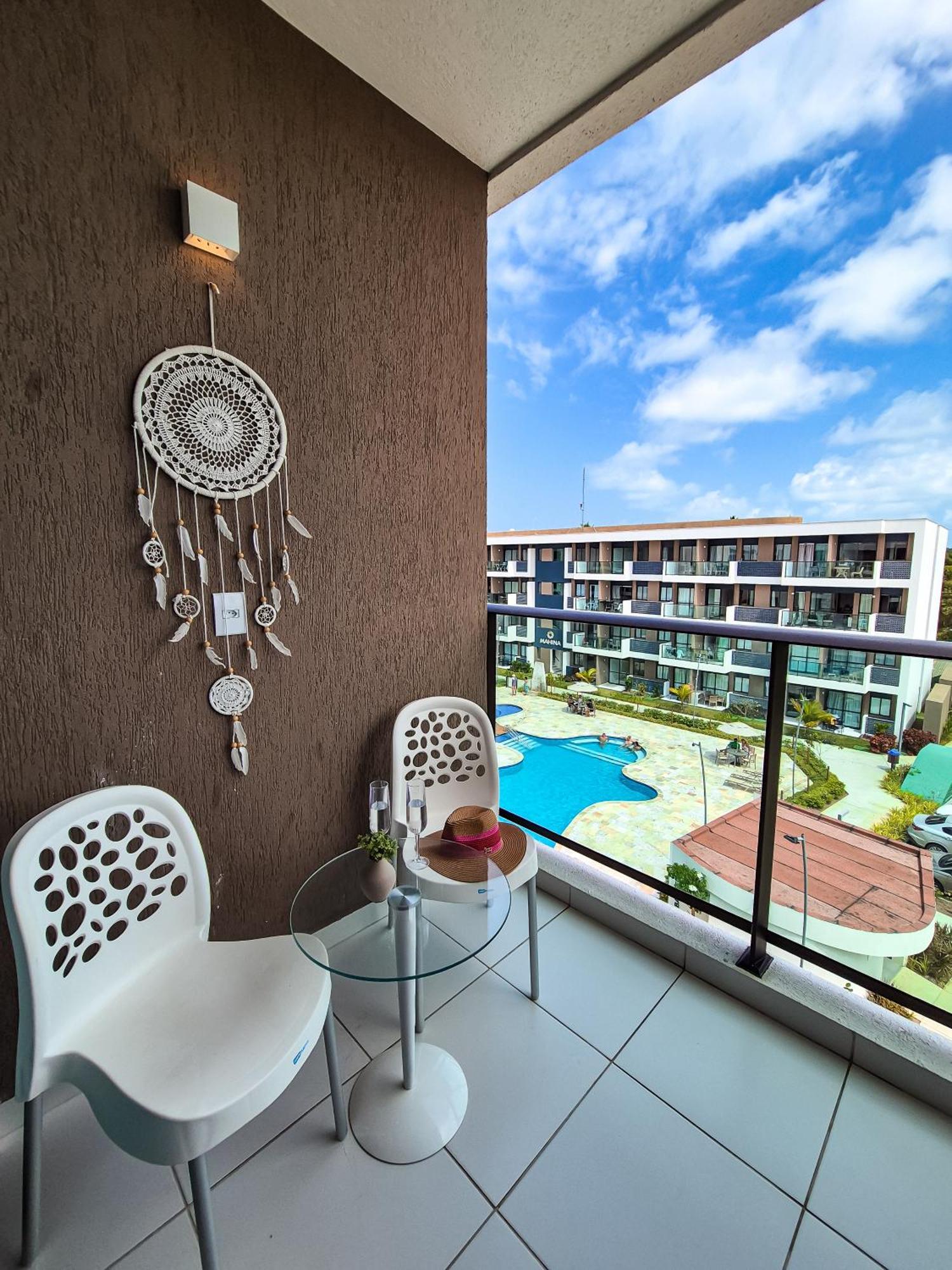 Sol Do Makia Experience, Beleza & Conforto - Flat Vista Piscina Em Muro Alto *