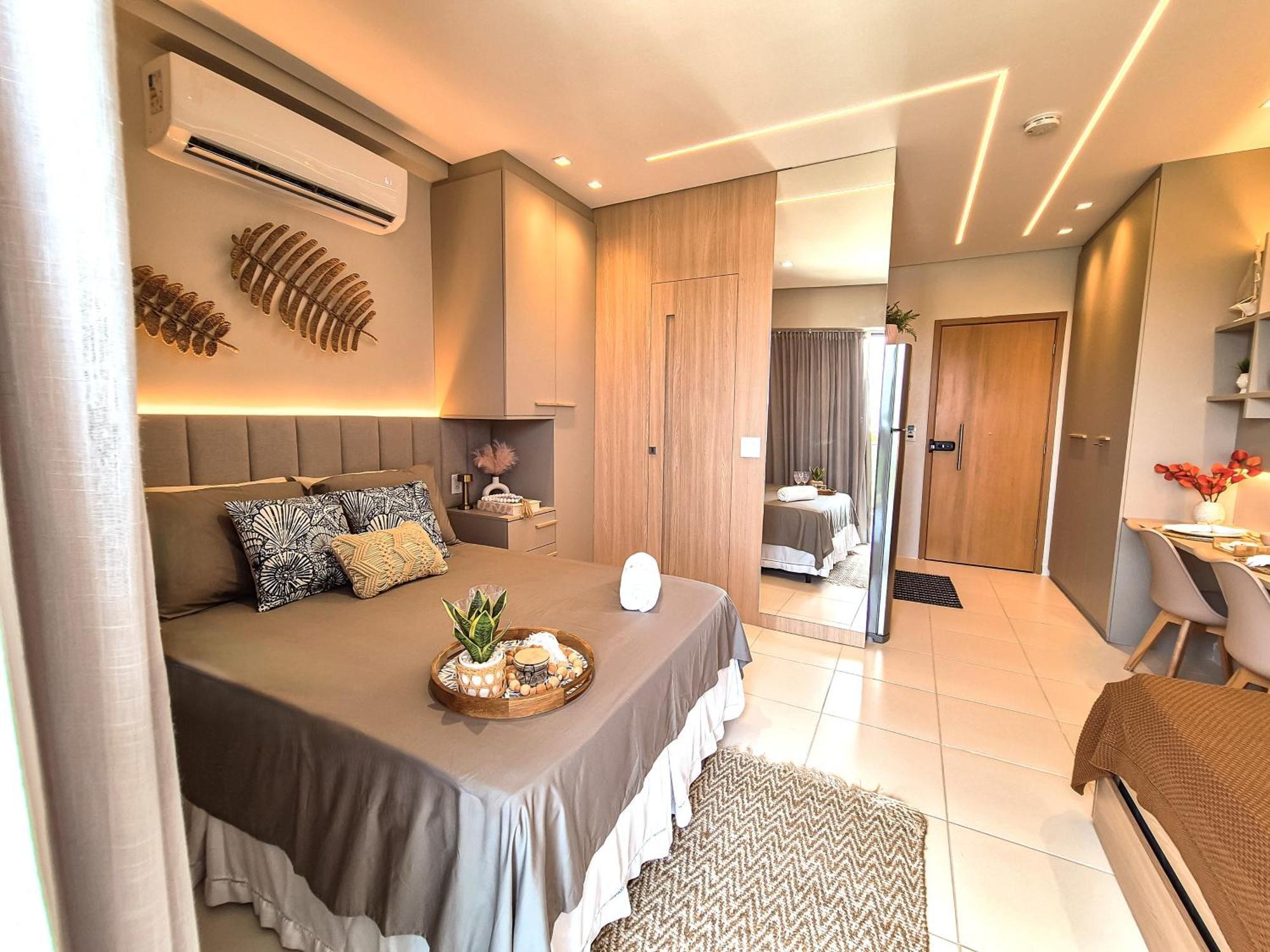 Sol Do Makia Experience, Beleza & Conforto - Flat Vista Piscina Em Muro Alto *